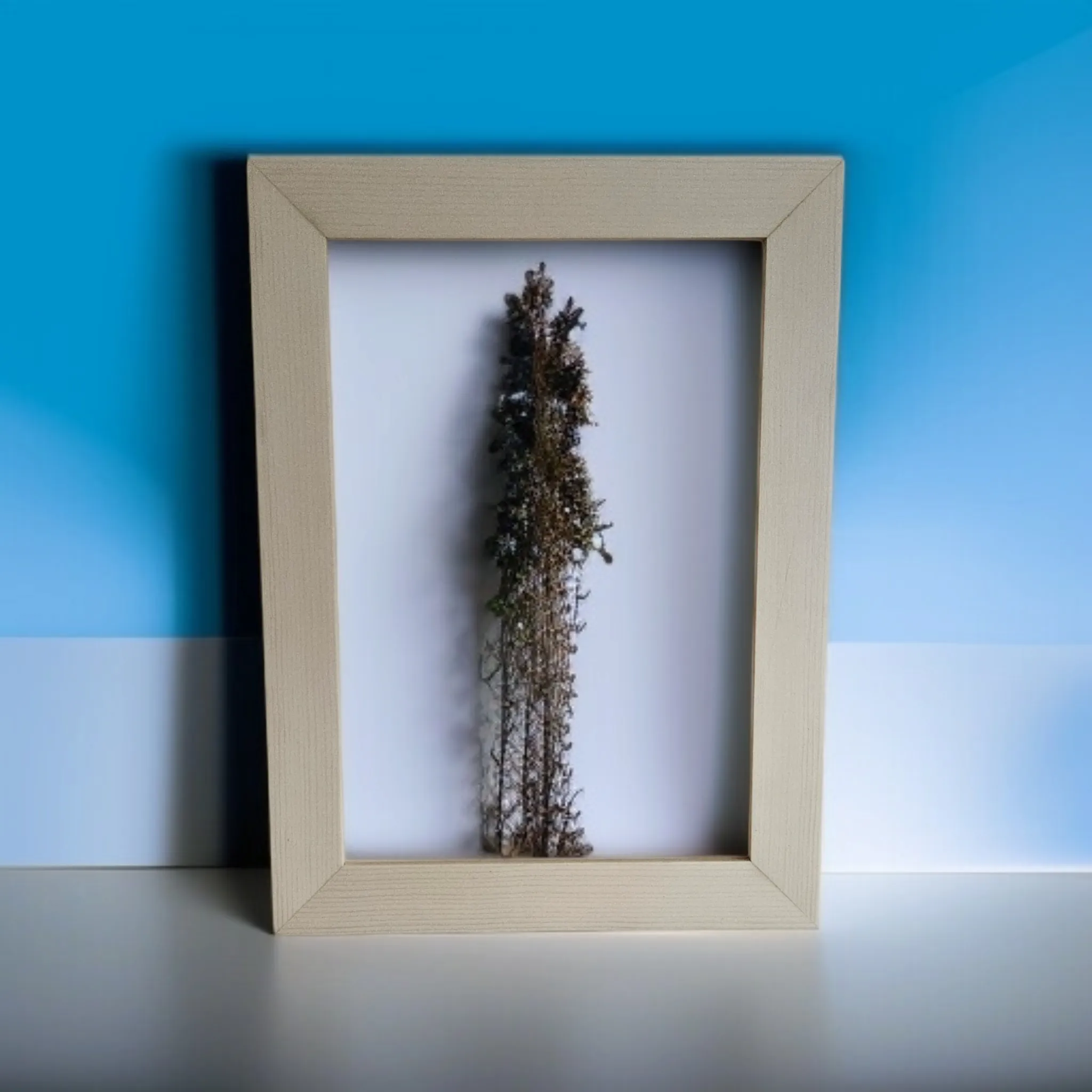 Natural wood picture frame
