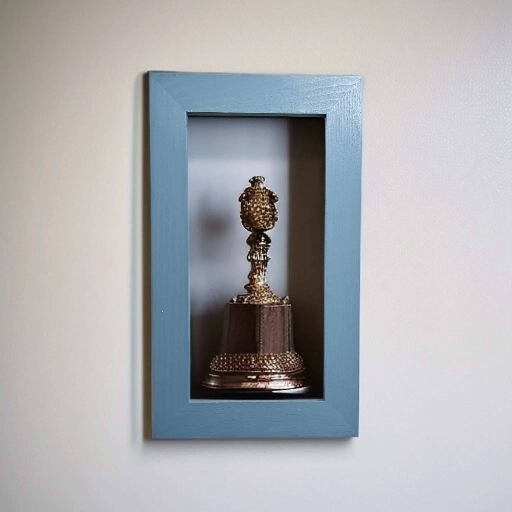 Bleached blue picture frame