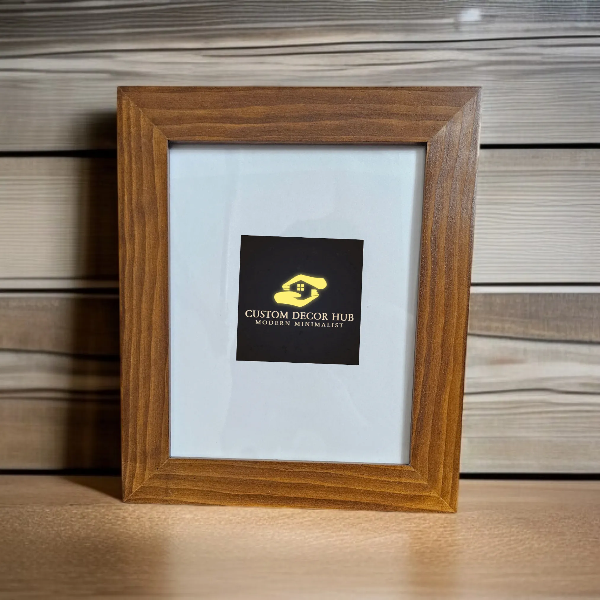 wooden golden oak picture frame