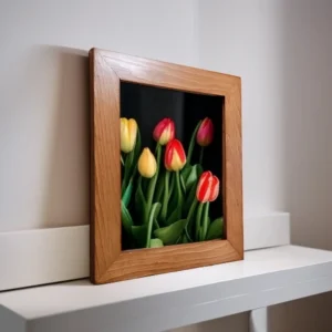 Solid Oak Wood cedar stained picture frame